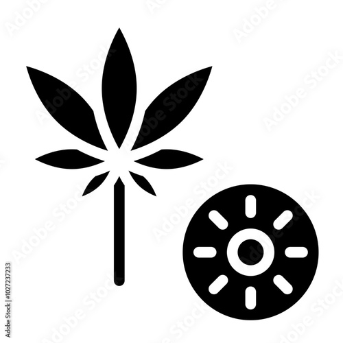 Sativa Spiral Vector Design Icon Style