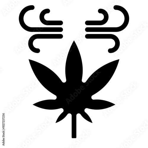 Cannabis Cyclone Vector Design Icon Style