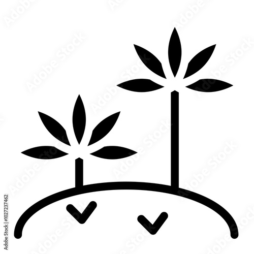 Ganja Glade Vector Design Icon Style
