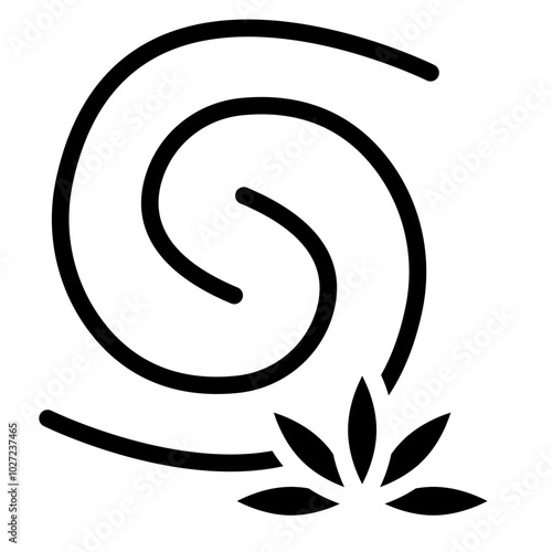Weed Whirlwind Vector Design Icon Style