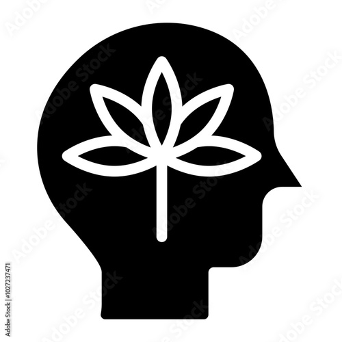 Sativa Serenity Vector Design Icon Style
