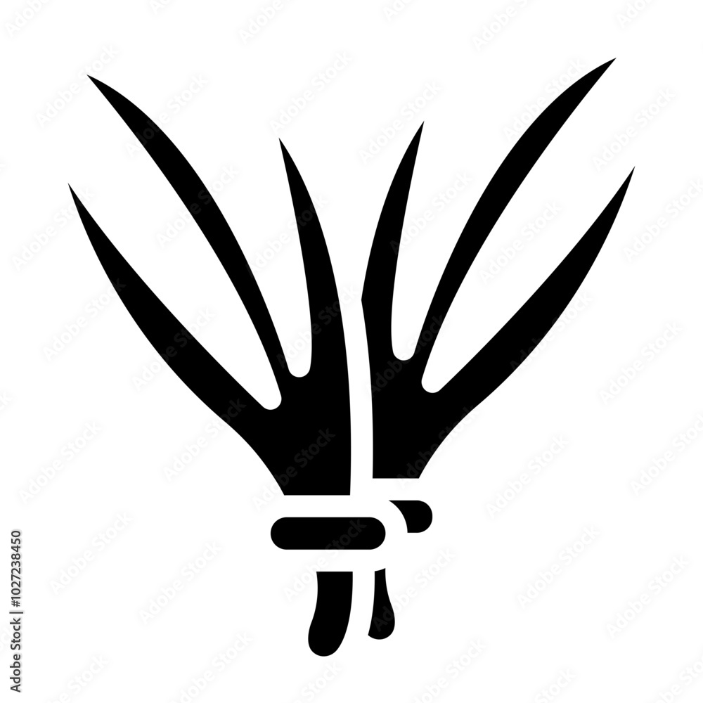 Obraz premium Chives Vector Design Icon Style