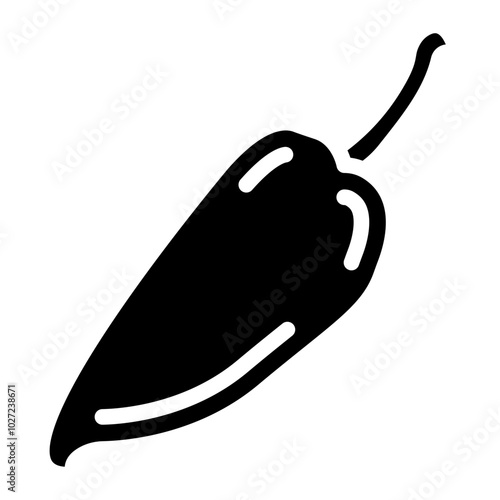 Poblano Pepper Vector Design Icon Style