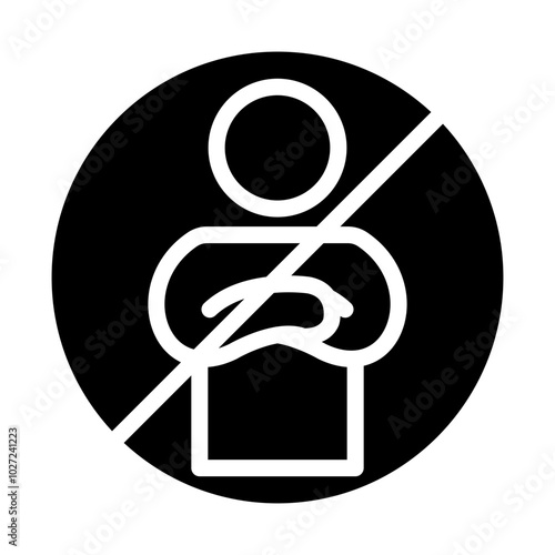 No Bigotry Badge Vector Design Icon Style