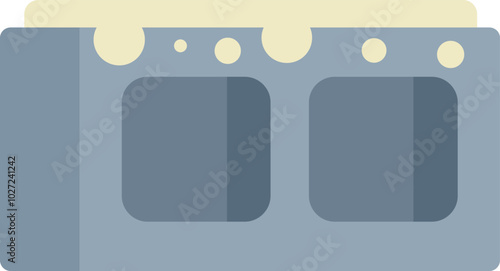 Modern kitchen stove top featuring two burners and control knobs, perfect for minimalist kitchens and culinary enthusiasts