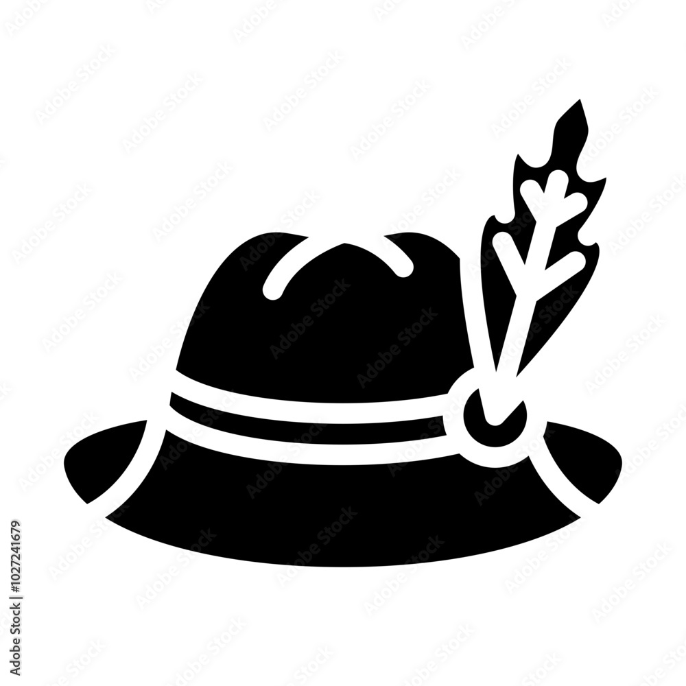 Alpine Hat Vector Design Icon Style Alpine Hat Vector Design Icon Style