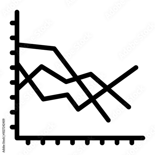 Line Chart Vector Design Icon Style