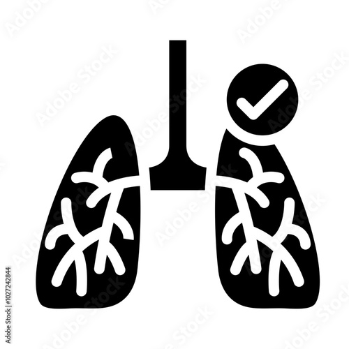 Healthy Lungs Vector Design Icon Style
