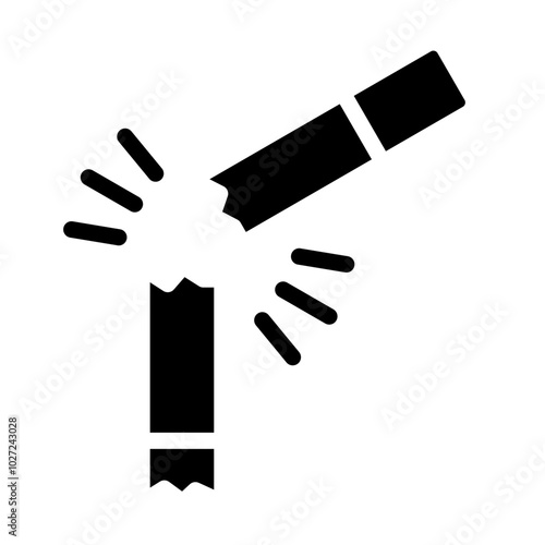 Cigarette Breakup Vector Design Icon Style