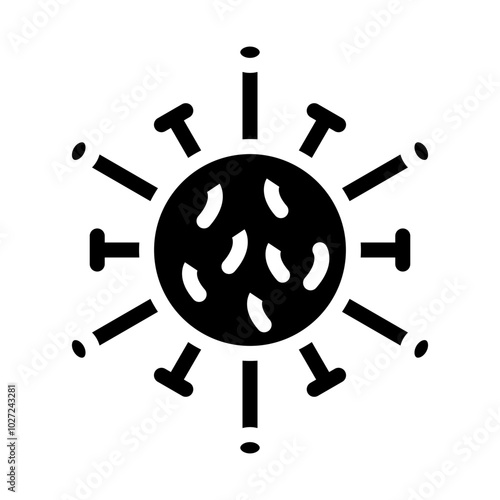 Virus Particle Vector Design Icon Style