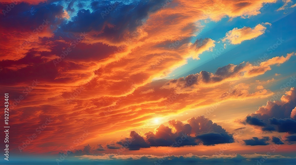 A tranquil sunset over a calm body of water, reflecting vibrant hues of orange, A tranquil sunset over a calm body of water, reflecting vibrant hues of orange,