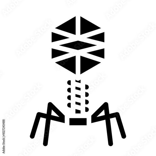 Bacteriophage Vector Design Icon Style