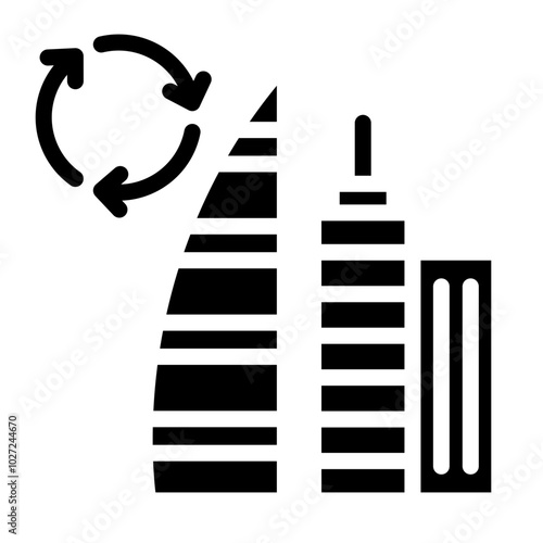 Skyline Synchrony Vector Design Icon Style