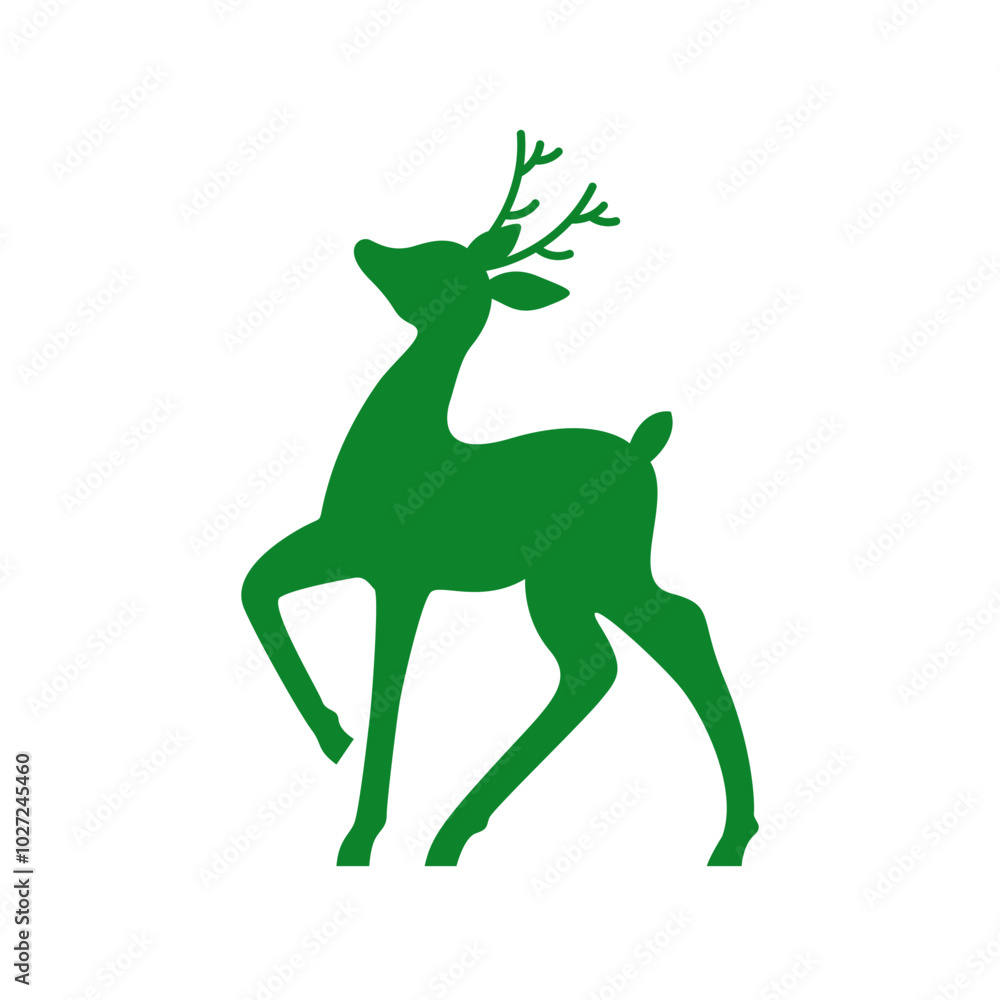Obraz premium Reindeer Silhouette