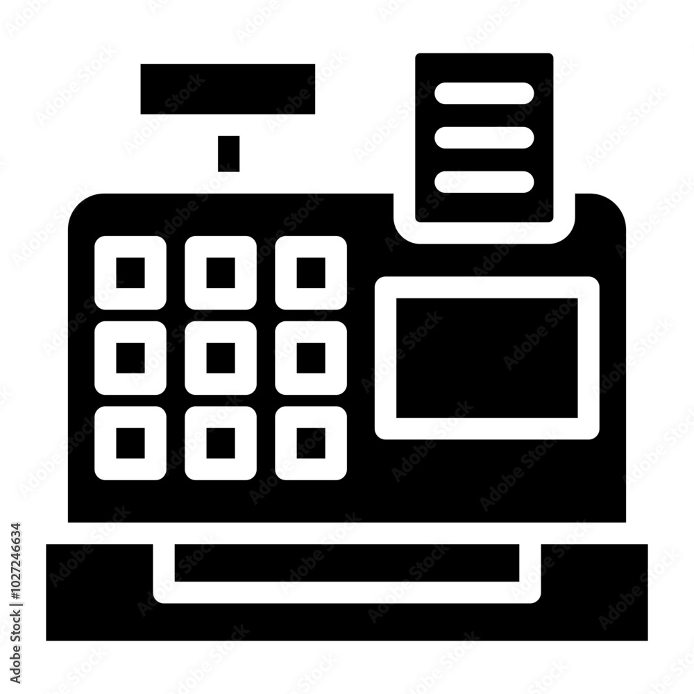 Cash Register Vector Design Icon Style Cash Register Vector Design Icon Style
