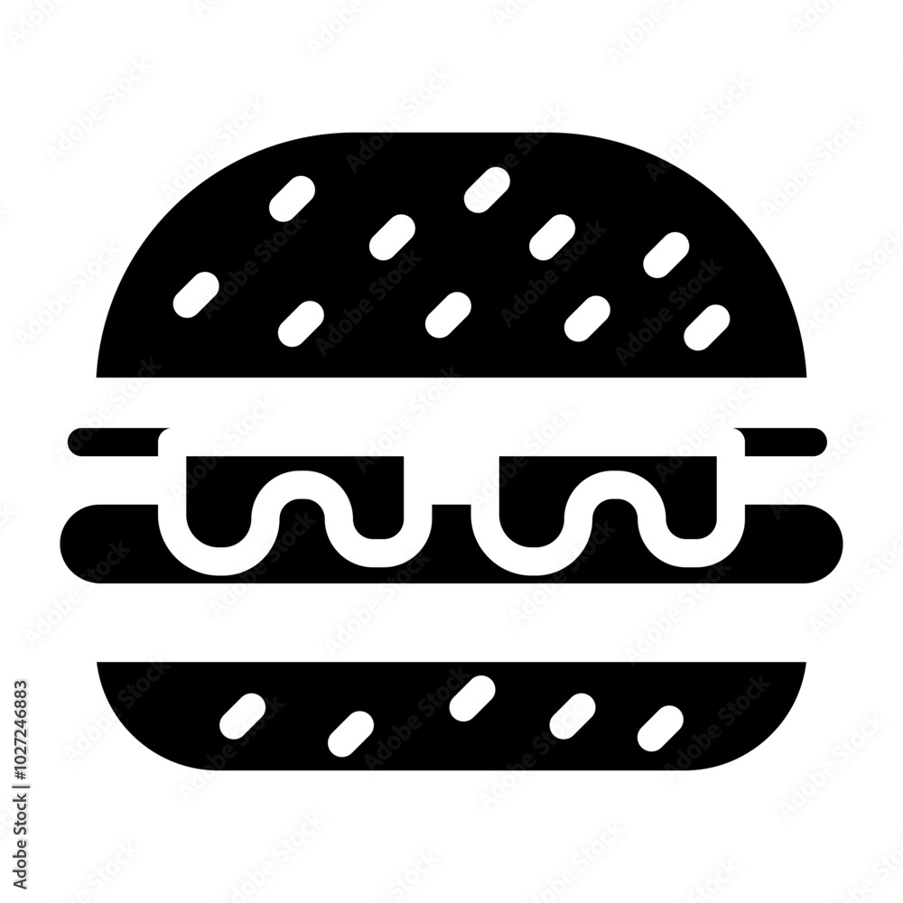 Hamburger Patty Vector Design Icon Style Hamburger Patty Vector Design Icon Style