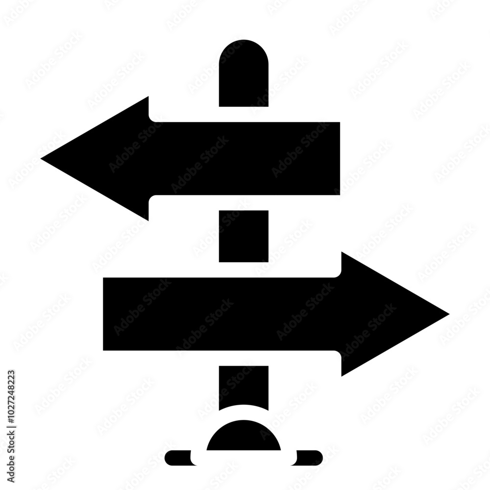 Directional Sign Vector Design Icon Style Directional Sign Vector Design Icon Style
