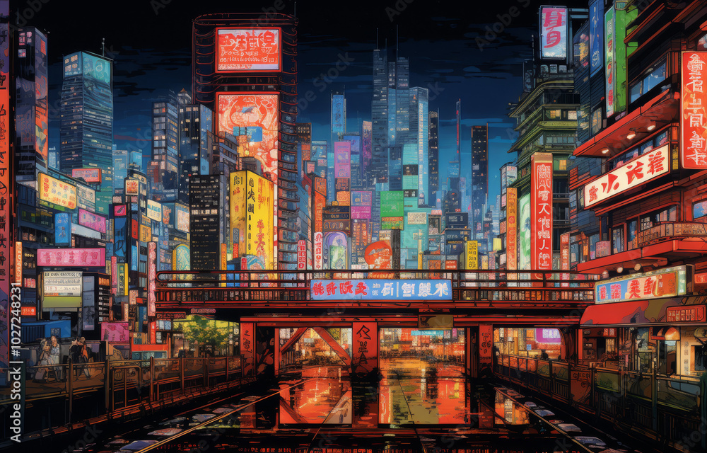 Obraz premium city at night