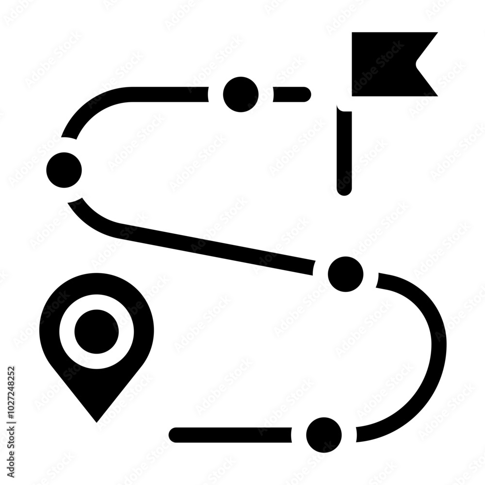 Journey Map Vector Design Icon Style