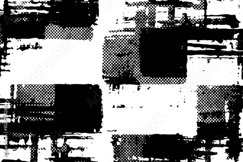 Abstract half tone background. Black and white illustration