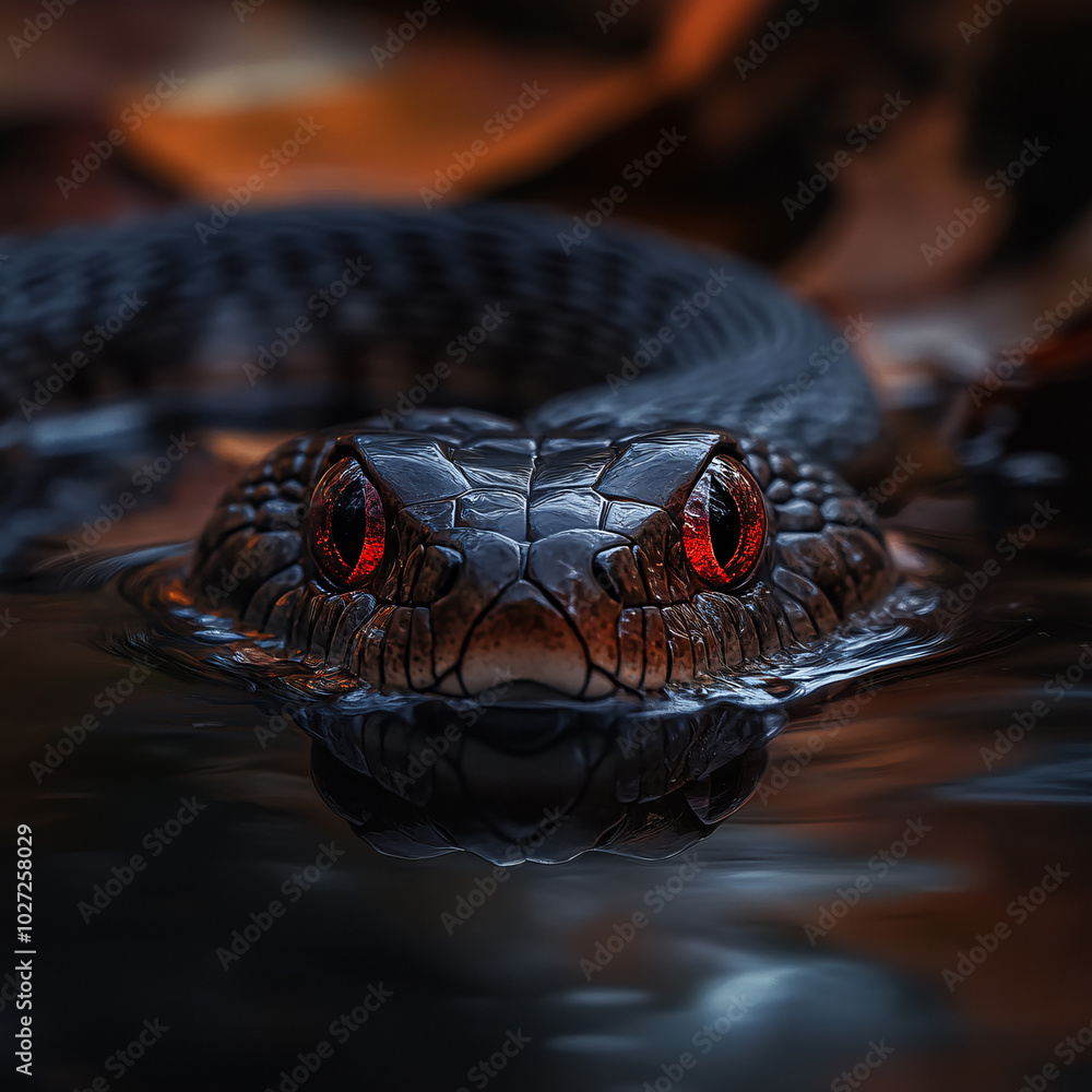 Fototapeta premium Close up shot of Snake , snake skin texture