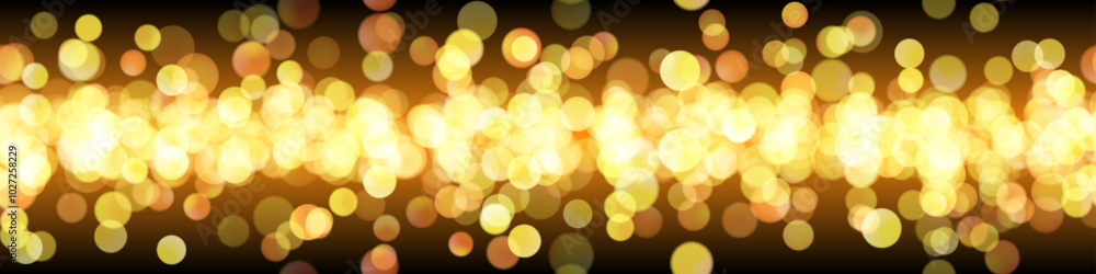 Golden candle light with overlay bokeh effect on dark bg. Blurred yellow circle sequins pattern. Memorial or celebration night background. Vector illustration with gradient mesh Golden candle light with overlay bokeh effect on dark bg. Blurred yellow circle sequins pattern. Memorial or celebration night background. Vector illustration with gradient mesh