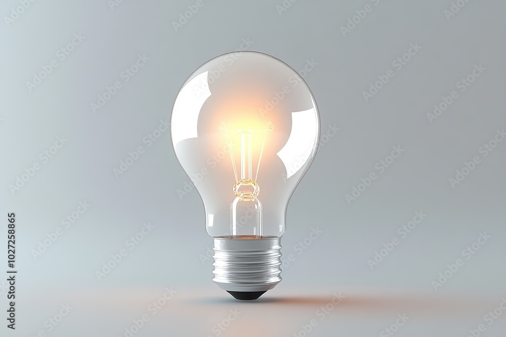Illuminated lightbulb. AI technology concept Illuminated lightbulb. AI technology concept