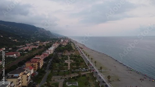 Scenic beach on the thyrrenian coastline in Calabria, Italy photo