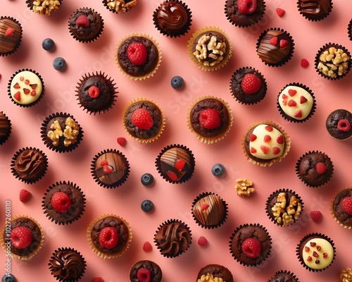 Mouthwatering Miniature Muffins A Cozy and Inviting Repeating Pattern of Tempting Treats