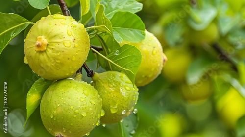 Psidium guajava the common guava yellow guava lemon guava or apple guava is an evergreen shrub or small tree photo