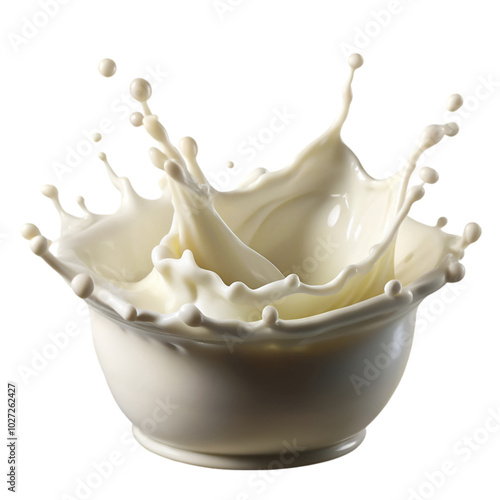 Milk splash transparent background photo