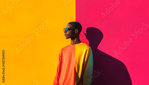 Photograph individuals against solid, vibrant backgrounds with matching clothes and props, creating bold, clean, and modern images where the person almost becomes part of the background