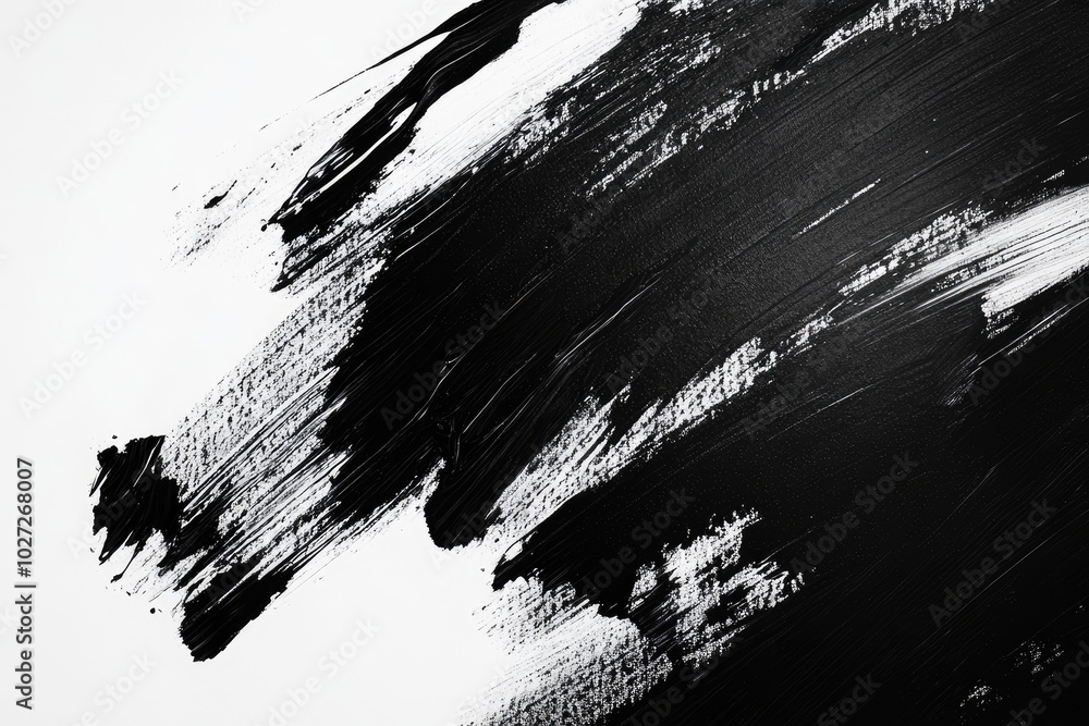 Smeared black ink texture on canvas, with visible streaks and brush stroke imperfections Smeared black ink texture on canvas, with visible streaks and brush stroke imperfections
