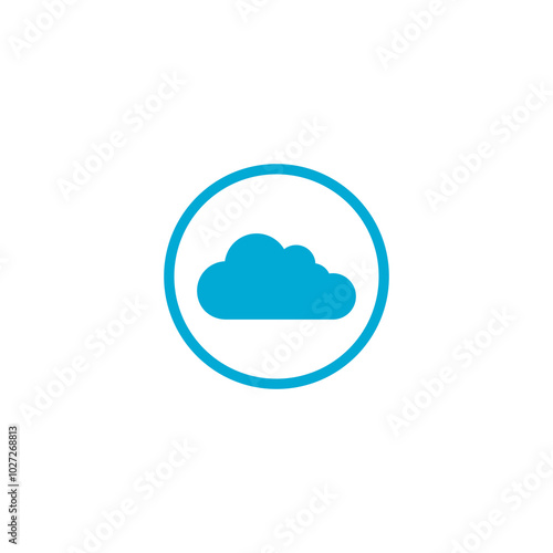 Cloud icon isolated on transparent background