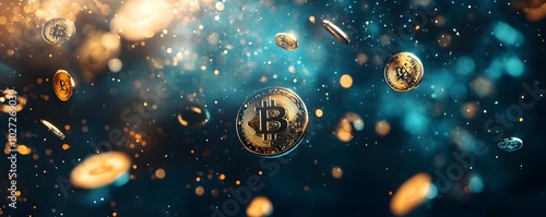 Floating Cryptocurrency Sym...