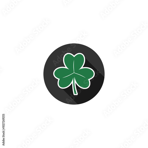 Shamrock icon isolated on transparent background