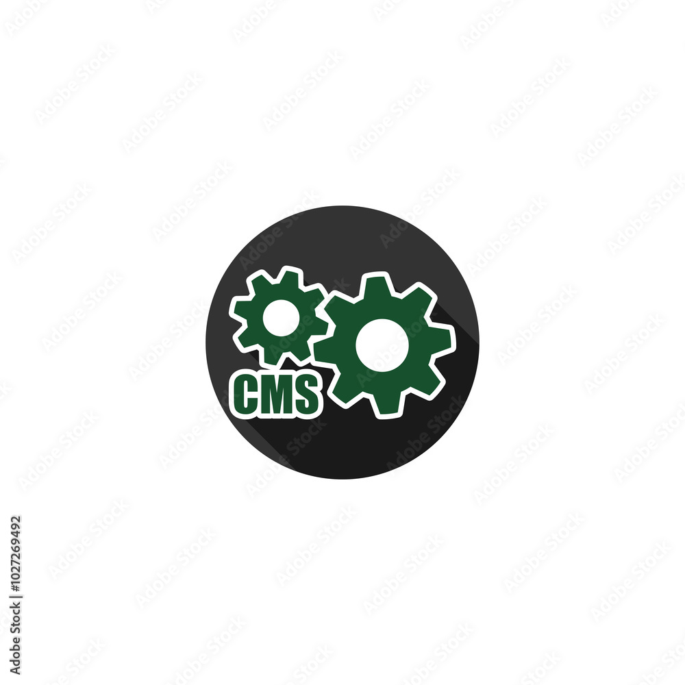 CMS icon isolated on transparent background CMS icon isolated on transparent background