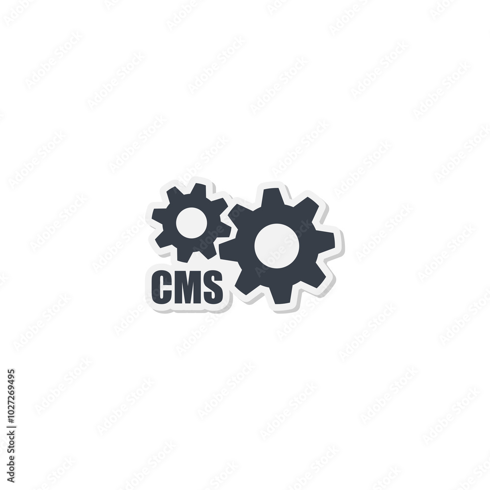 CMS icon isolated on transparent background CMS icon isolated on transparent background
