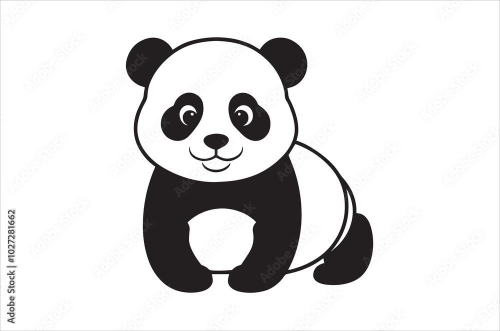 Fototapeta premium panda bear cartoon