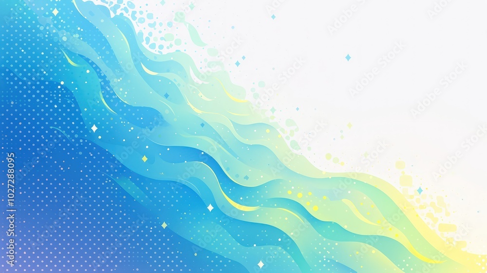 Abstract Blue and Yellow Waves Background Abstract Blue and Yellow Waves Background