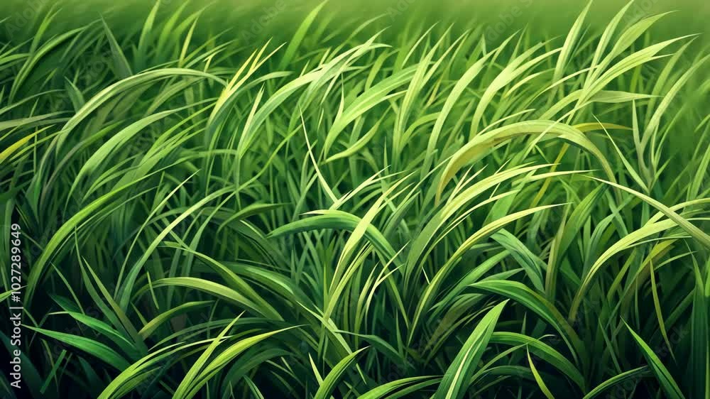 Tall blades of grass sway gently in the summer breeze Tall blades of grass sway gently in the summer breeze