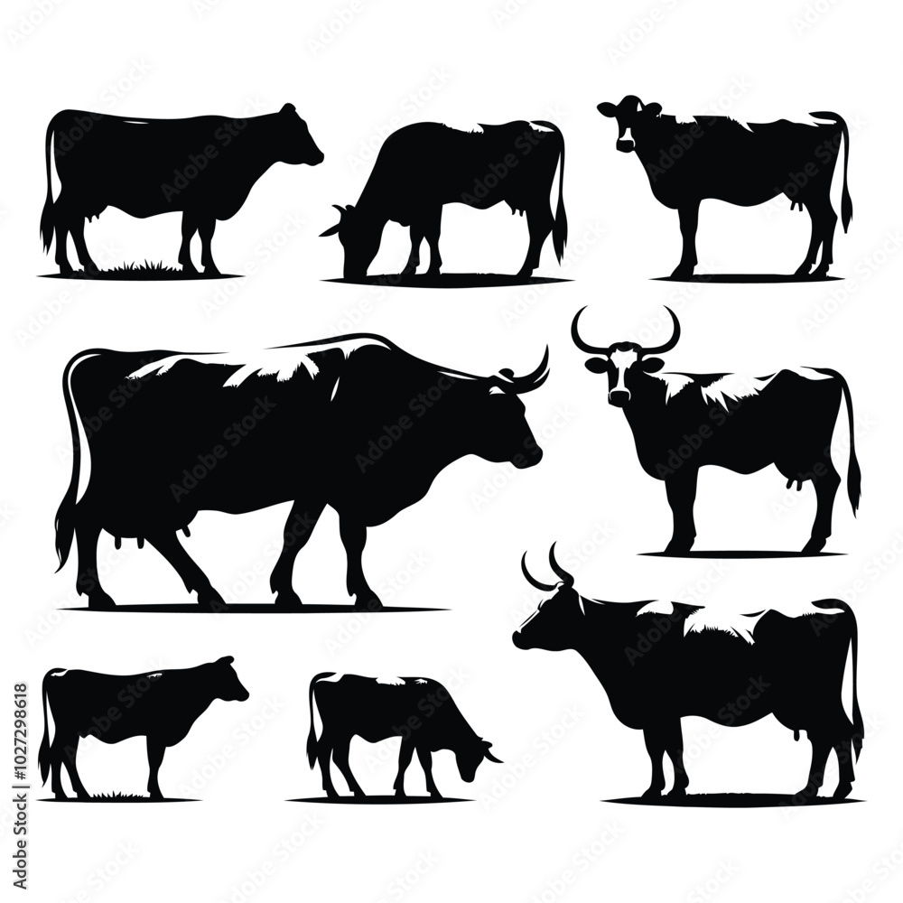 Handdrawn cow animal silhouette. Generated With Ai Handdrawn cow animal silhouette. Generated With Ai