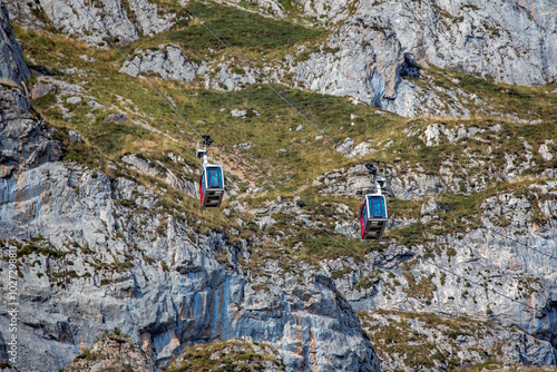 The Fuente De cable car is a popular tourist attraction in the community of Cantabria in Spain.