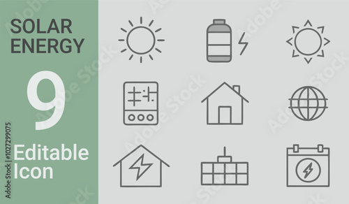 A picture of 9 solar bundle a house and a house with the words solar on it	
