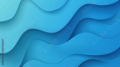 Abstract background with layered blue waves creating a flowing, textured pattern. The gradient shades of blue add depth and dimension to the design.