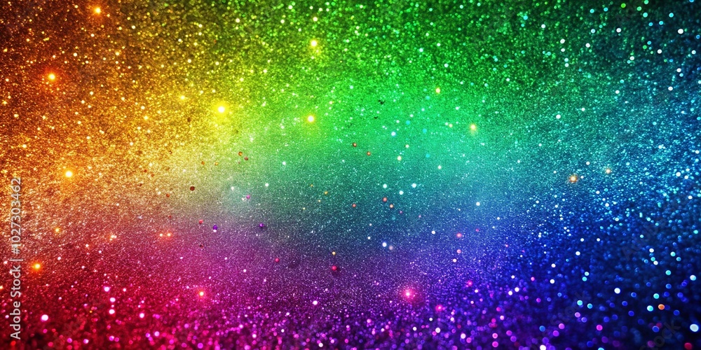 A stunning and vibrant Rainbow Galaxy filled with sparkling Glitter and shimmering Stars A stunning and vibrant Rainbow Galaxy filled with sparkling Glitter and shimmering Stars
