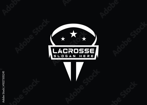 Lacrosse badge logo. Sports logo	