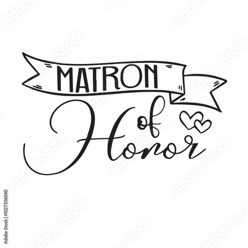 Canvas-taulu matron of honor background lettering calligraphy,inspirational quotes,illustrati