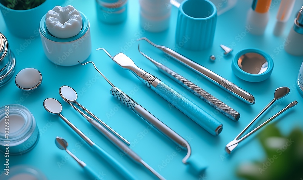 Precise Dental Tools and Tooth for Professional Use. Generative AI Precise Dental Tools and Tooth for Professional Use. Generative AI