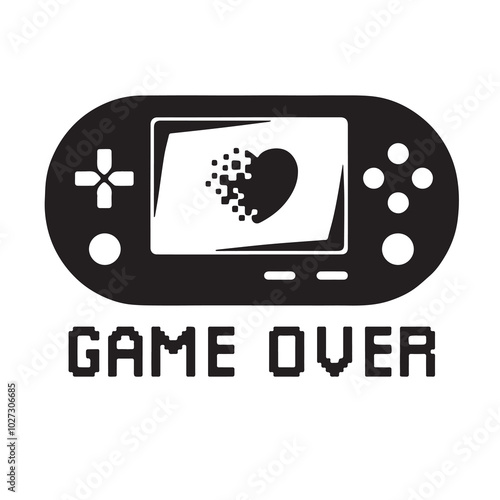 game over logo lettering calligraphy,inspirational quotes,illustration typography,vector design